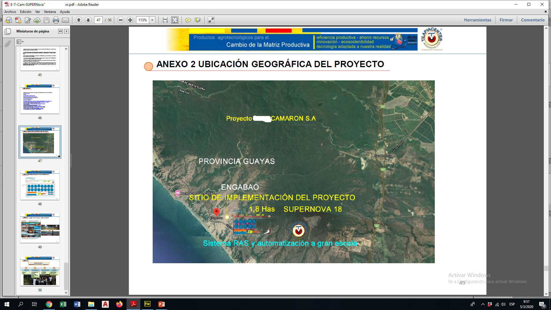 Plan de Negocio de Camarón y Tilapia Tilmaron para financiamiento