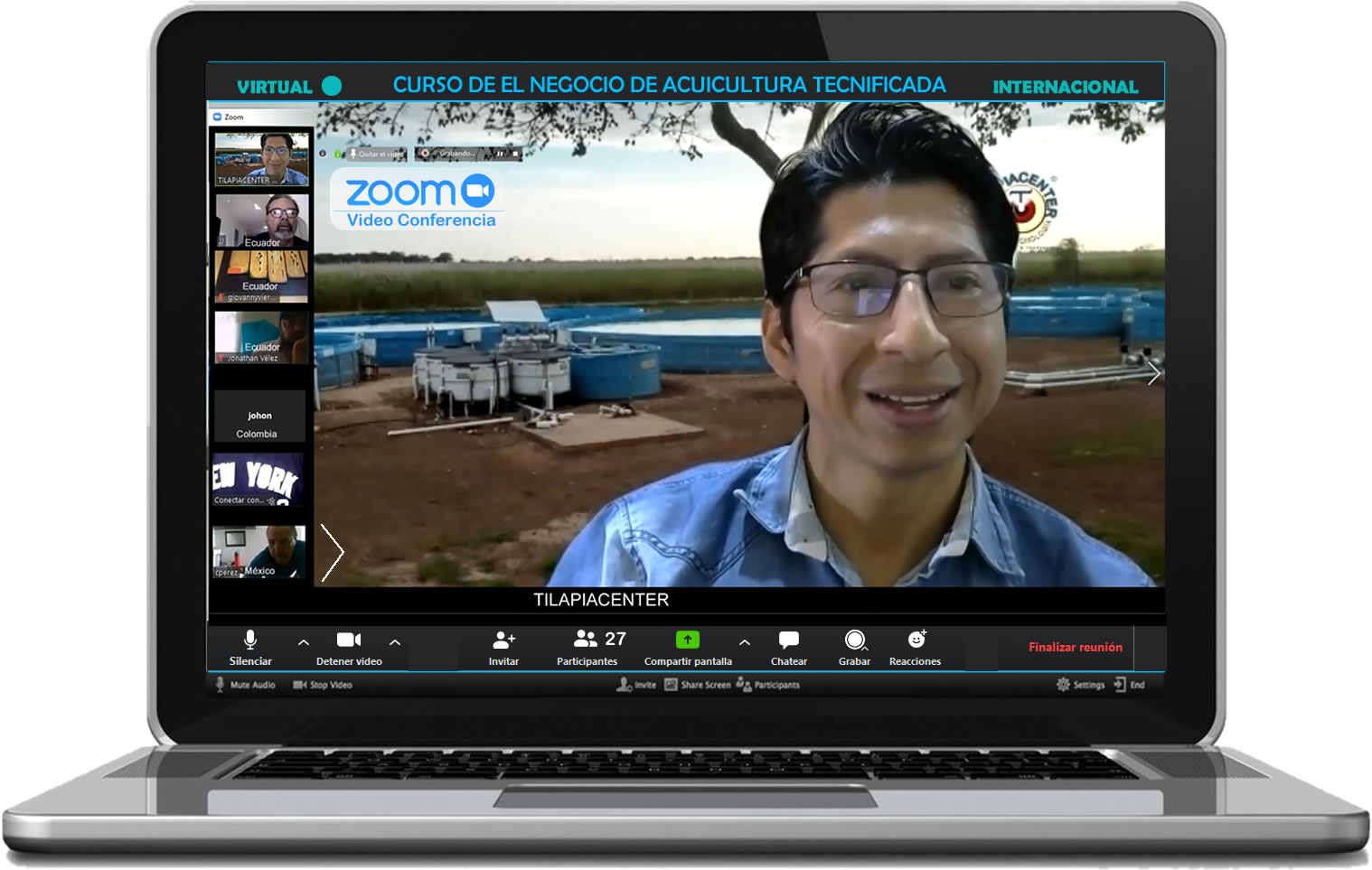 Curso virtual de el negocio de camarón y tilapia en tecnificado